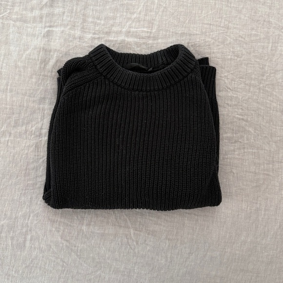 Jenni Kayne over sized black fisherman sweater. GUC - Picture 5 of 5